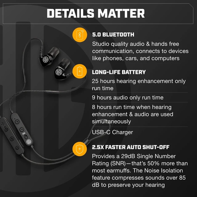 Alt view image 5 of 5 - AXIL x SIG SAUER GS Extreme 2.0 Shooting Ear Buds Hearing Enhancement