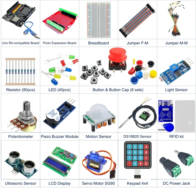 Alt view image 2 of 5 - DIYables STEM V4B IoT Starter Kit Compatible with Arduino UNO R4 WiFi
