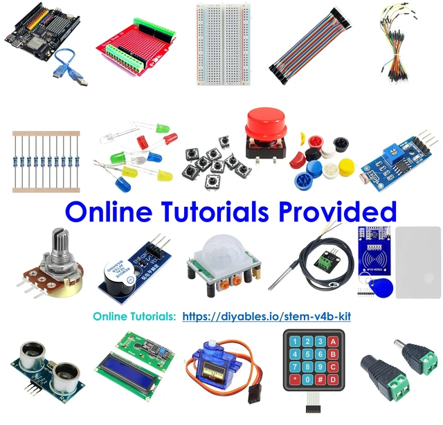 Alt view image 5 of 5 - DIYables STEM V4B IoT Starter Kit Compatible with Arduino UNO R4 WiFi