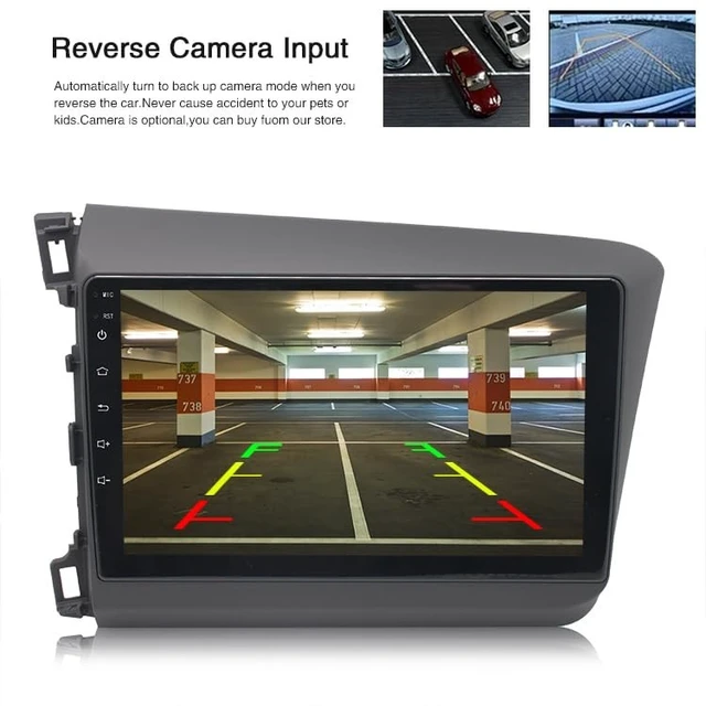 Alt view image 4 of 5 - DSP Car Stereo Radio for Honda Civic 2006-2011 with Wireless Carplay Android Auto MirrorLink,Podofo 10.1 inch HD IPS Touch Screen Build-in GPS 26UIs 5.0Bluetooth Car Radio WiFi AHD Backup Camer