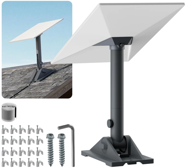 Main image of Starlink Roof Mount, Starlink Standard 4/Gen 3 Pivot Wall Mount Aluminum