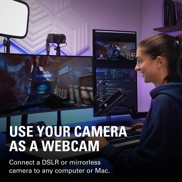 Alt view image 3 of 5 - Elgato Cam Link 4K Capture Card for DSLR, Camcorder, Action Cam, USB-A Connector, USB 3.0 Hardware Interface, Black, Windows 10/11 and macOS
