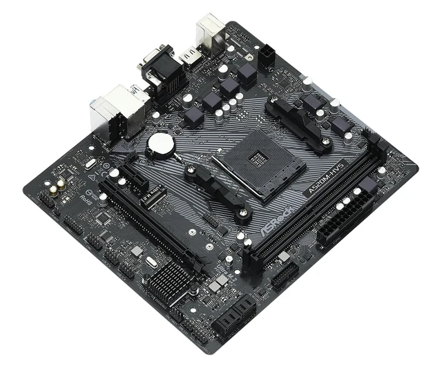 Alt view image 3 of 5 - ASRock AMD A520 Socket AM4 Micro ATX DDR4-SDRAM Motherboard