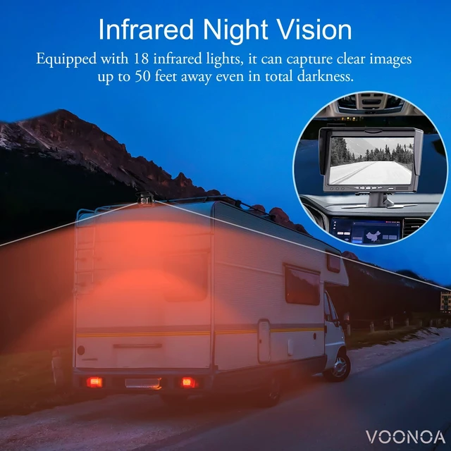 Alt view image 4 of 5 - AHD 1080P HD Backup Camera, IP69 Waterproof IR Night Vision Wide View Angle Reversing Rear View Camera with GX12 M12 4 Pin Connector for Monitor, for RV Truck Trailer Pickup Camper Bus Van Tractor