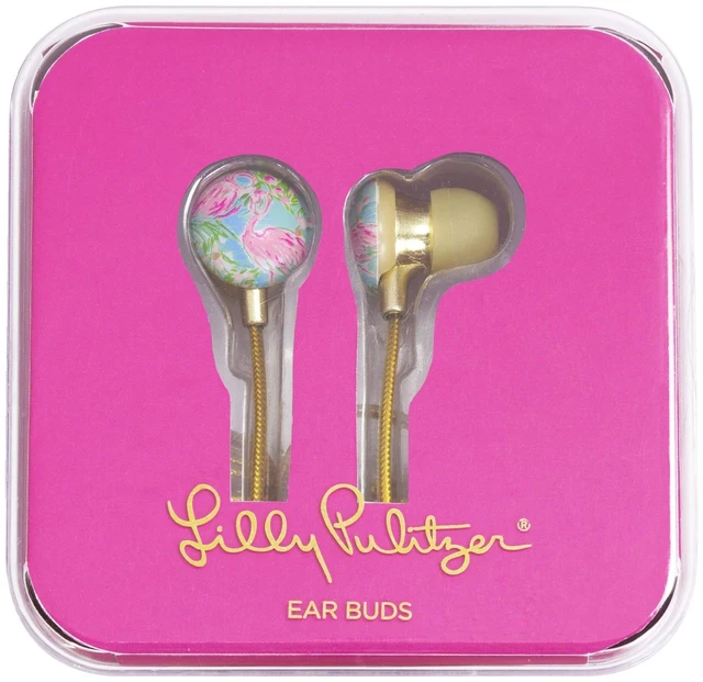 Main image of Lilly Pulitzer Earbuds with Silicone Tips and Volume Control, Floridita