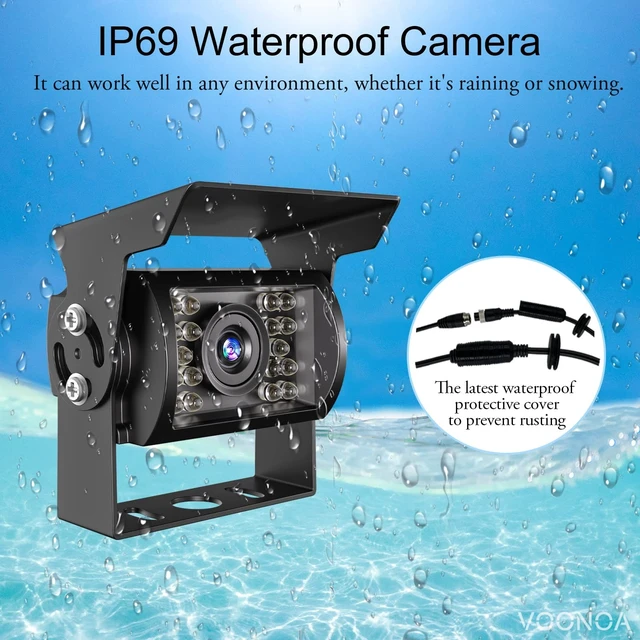Alt view image 5 of 5 - AHD 1080P HD Backup Camera, IP69 Waterproof IR Night Vision Wide View Angle Reversing Rear View Camera with GX12 M12 4 Pin Connector for Monitor, for RV Truck Trailer Pickup Camper Bus Van Tractor