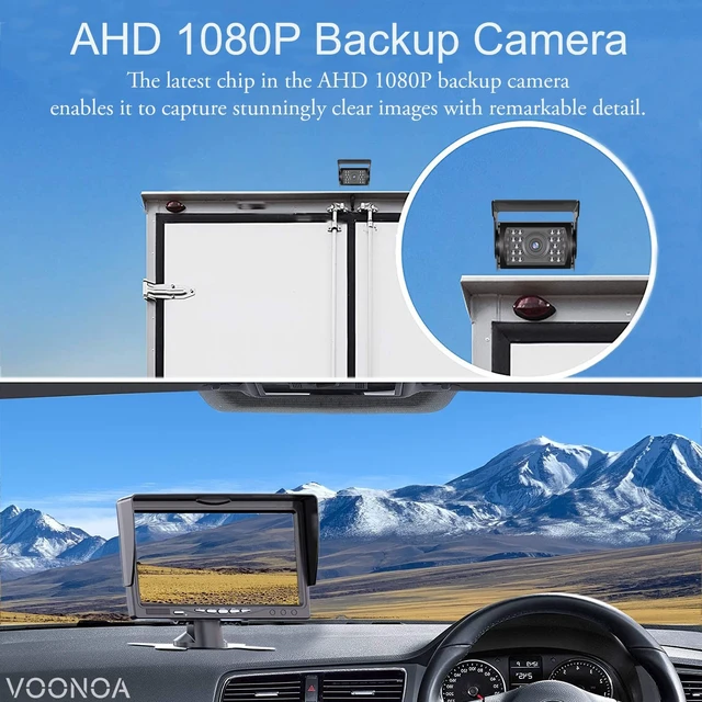 Alt view image 2 of 5 - AHD 1080P HD Backup Camera, IP69 Waterproof IR Night Vision Wide View Angle Reversing Rear View Camera with GX12 M12 4 Pin Connector for Monitor, for RV Truck Trailer Pickup Camper Bus Van Tractor