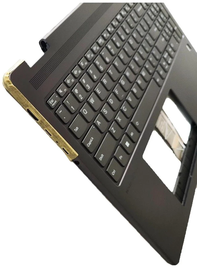 Alt view image 3 of 5 - New Replacement for Lenovo Yoga 7 16ARP8 16IRL8 Laptop Palmrest Upper Case Backlit Keyboard Fingerprint Reader Hole Assembly Part 5CB1L50401 5CB1L31865 5CB1J01825 Storm Grey