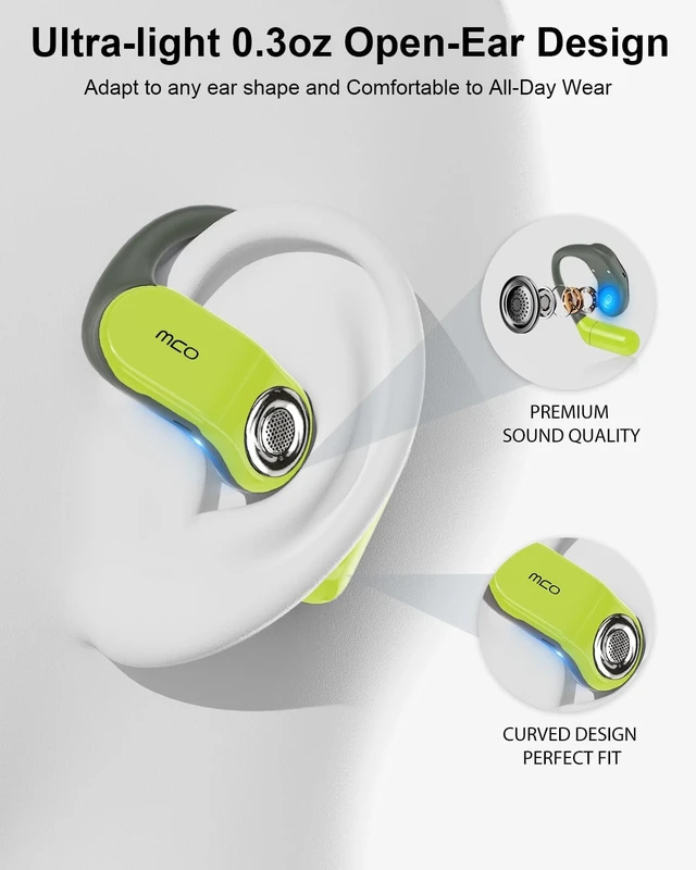 Alt view image 4 of 5 - OJW Open Ear Headphones, Never Run Out of Power Earphones Endless Listening