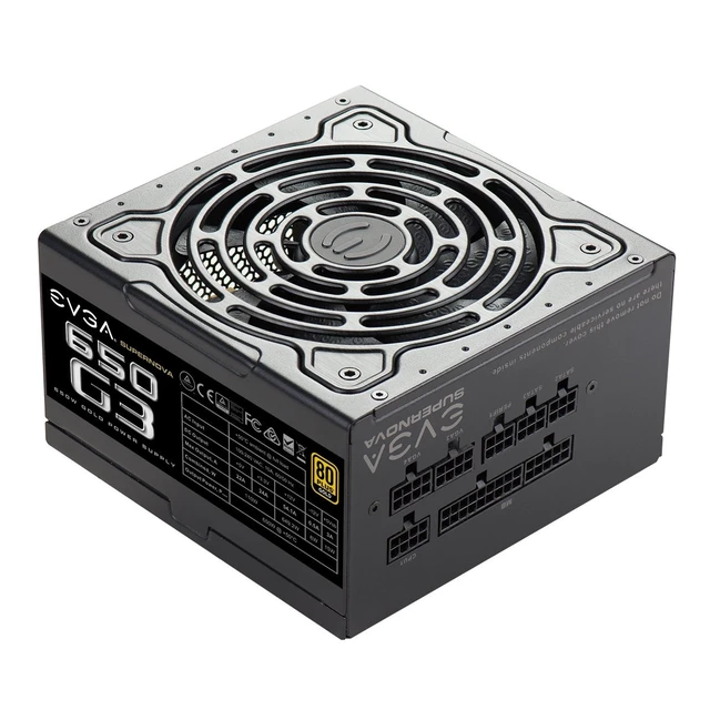 Alt view image 4 of 5 - EVGA 220-G3-0650-Y1 SuperNOVA 650 G3, 80 Plus Gold 650W, Fully Modular, Eco Mode with New HDB Fan, 7 Year Warranty, Includes Power ON Self Tester, Compact 150mm Size, Power Supply