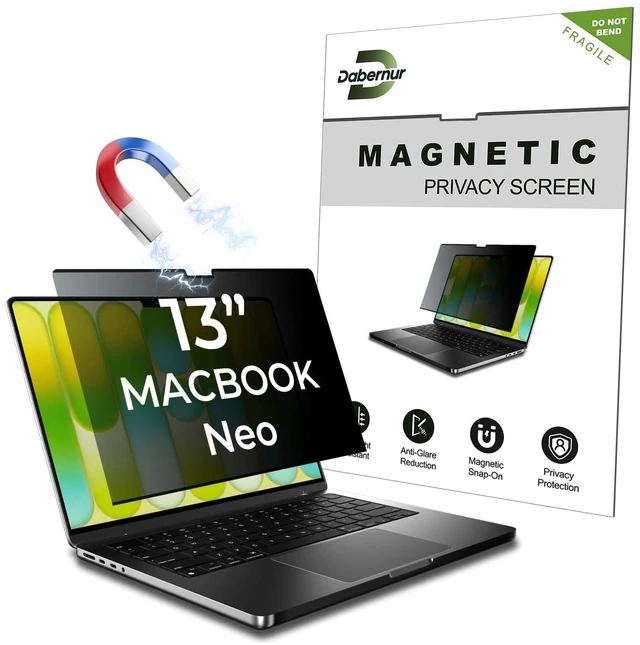 Main image of Dabernur Privacy Screen Protector for MacBook Neo 13 Inch (2026, A18 Pro)