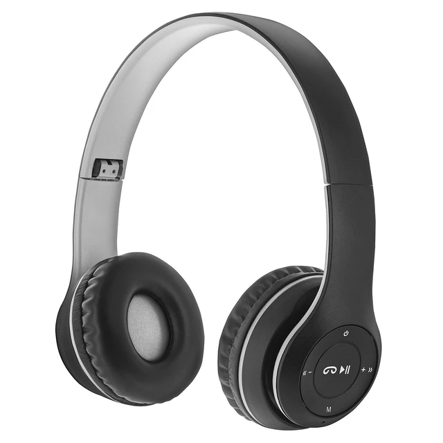 Main image of Bluetooth Folding Wire-Free Headphones Black