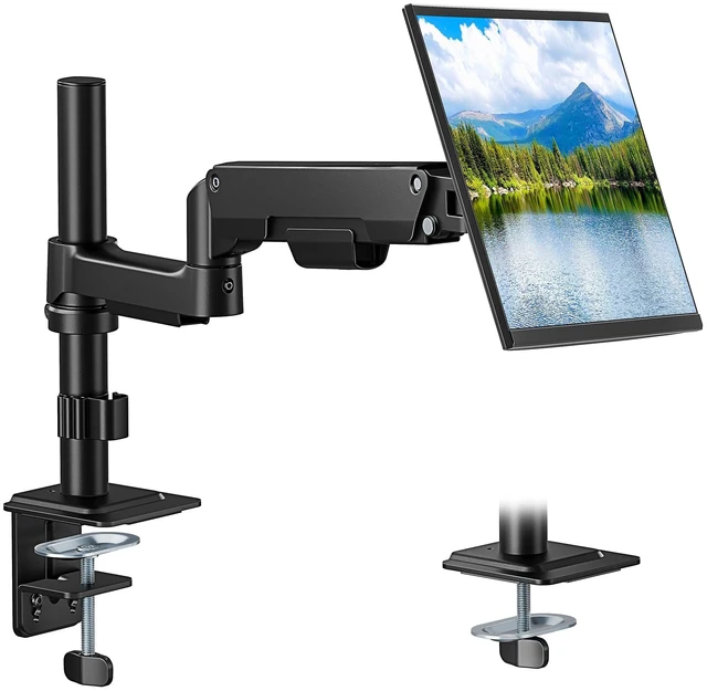 Main image of PEGZONE Single Monitor Arm for 17-32 Inch Screens, Holds up to19.8 lbs