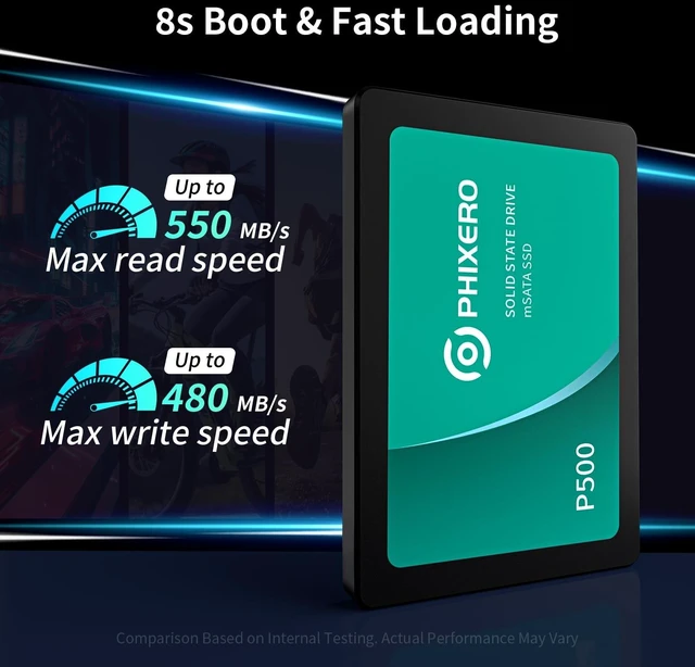 Alt view image 2 of 5 - PHIXERO SATA SSD 512GB 3D NAND SATA 2.5 Inch Internal Solid State Drive for Laptop/Desktop PC/Mini PC - P500