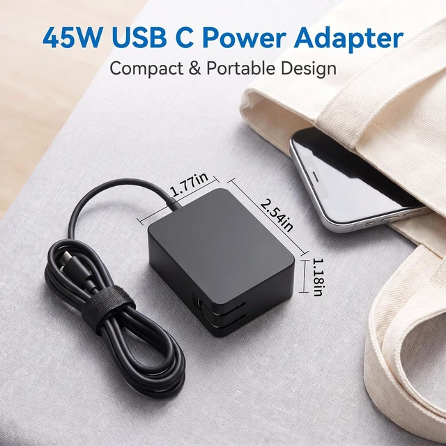 Alt view image 4 of 5 - FSJTD 45W USB-C Surface Pro Charger Compatible with Microsoft Surface Pro