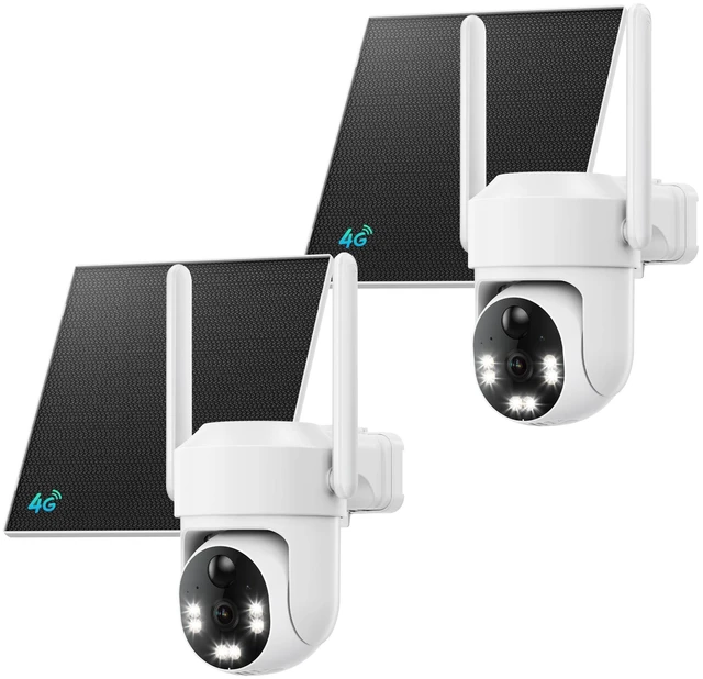 Main image of LIWAN Cellular Security Camera Outdoor, No WiFi Security Camera, 2 Pack