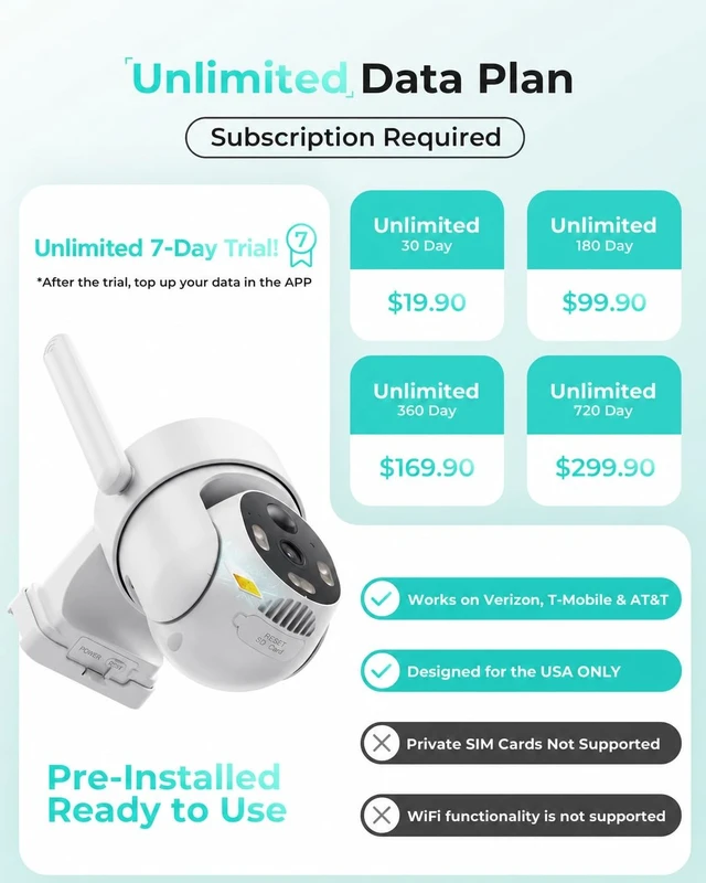 Alt view image 2 of 5 - LIWAN Cellular Security Camera Outdoor, No WiFi Security Camera, 2 Pack