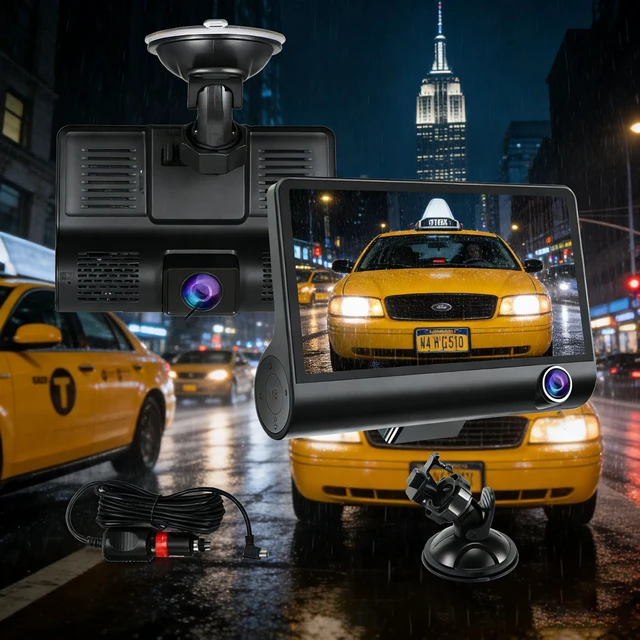 Alt view image 5 of 5 - Dash Camera for Cars, Car Camera, Dual Dashcams for Cars with Night Vision, 32GB Card, Loop Recording.