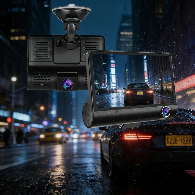 Alt view image 2 of 5 - Dash Camera for Cars, Car Camera, Dual Dashcams for Cars with Night Vision, 32GB Card, Loop Recording.