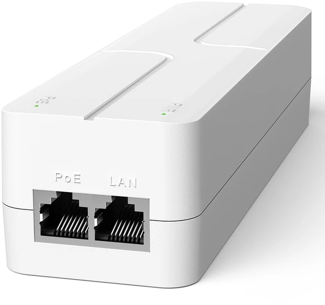 Main image of YuanLey 2.5G PoE Injector 90W, PoE+ Injector Converts Non-PoE to PoE+, 55V IEEE 802.3at/af/bt, 10/100/1000/2500Mbps Ethernet PoE Adapter Plug & Play, Power Over Ethernet Up to 325 Feet