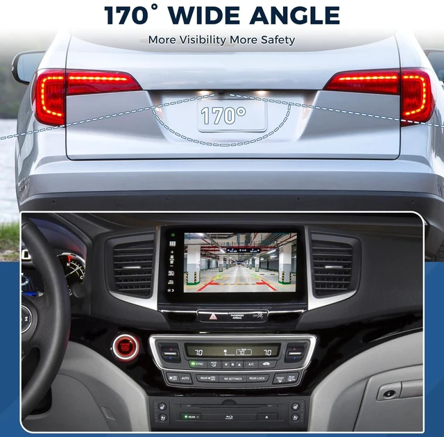 Alt view image 3 of 5 - Rear View Backup Reverse Camera Fit for Honda Pilot 3.5L 2016 2017