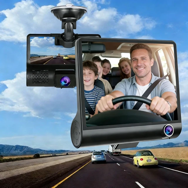 Alt view image 4 of 5 - Dash Camera for Cars, Car Camera, Dual Dashcams for Cars with Night Vision, 32GB Card, Loop Recording.