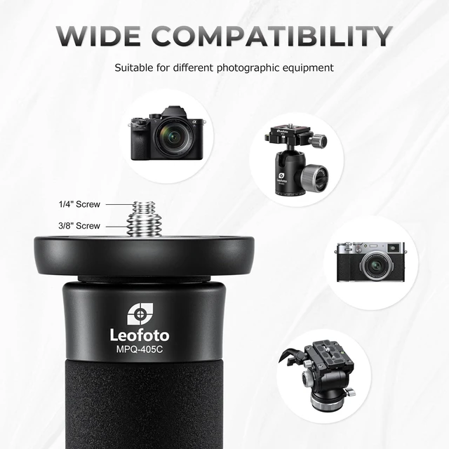 Alt view image 3 of 5 - LEOFOTO Camera Monopod Carbon Fiber Portable Compact Lightweight Travel Monopod with Wrist Strap, Silicone Handle, Twist Locks, 5-Section up to 185cm, Max Load 25kg(MPQ-405C)
