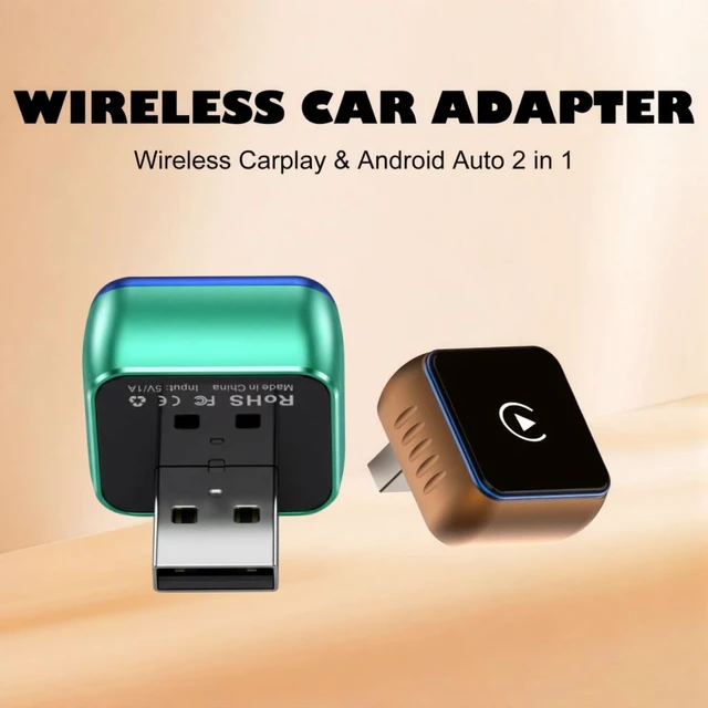 Alt view image 3 of 5 - DESONG Wireless CarPlay Adapter Compatible with Apple CarPlay 2026 Upgraded Mini Design,USB/USB-C Plug and Play,Stable Low-Latency Connection for iPhone & Android