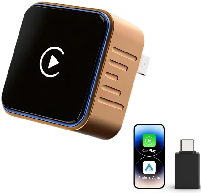 Main image of DESONG Wireless CarPlay Adapter Compatible with Apple CarPlay 2026 Upgraded Mini Design,USB/USB-C Plug and Play,Stable Low-Latency Connection for iPhone & Android