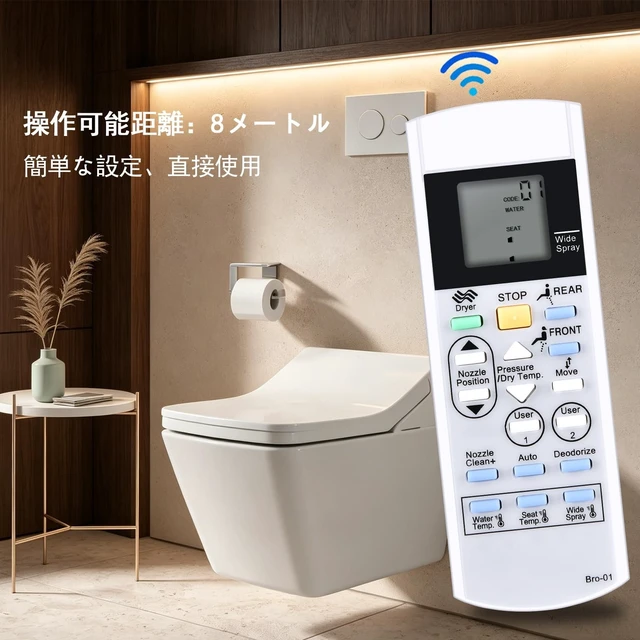Alt view image 5 of 5 - RYQIF Replacement Remote Control Fits Brondell Bidet Toilet Seat Swash S1400 S1200 S1000 S900 S300 CL825 JIX-5S 1525 SELE9 XI056 AEIS-O5 YUNLL09 NI-956 NI-929