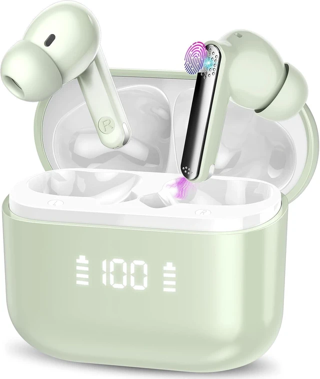 Main image of Thunelec BK01 Wireless Earbuds, Bluetooth 5.4 Headphones, White