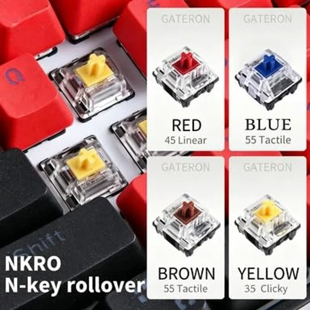 Alt view image 2 of 5 - Vumilstek 60% Mechanical Keyboard Hot Swappable RGB NKRO PBT Keycaps