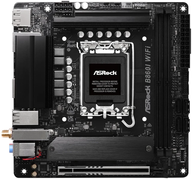 Alt view image 2 of 5 - ASRock Intel Core Ultra B860 LGA1851 B860I WiFi 6E DDR5 8933 MHz 128GB M.2 Mini ITX Motherboard SATA3 6.0 Gb/s PCIe 5.0