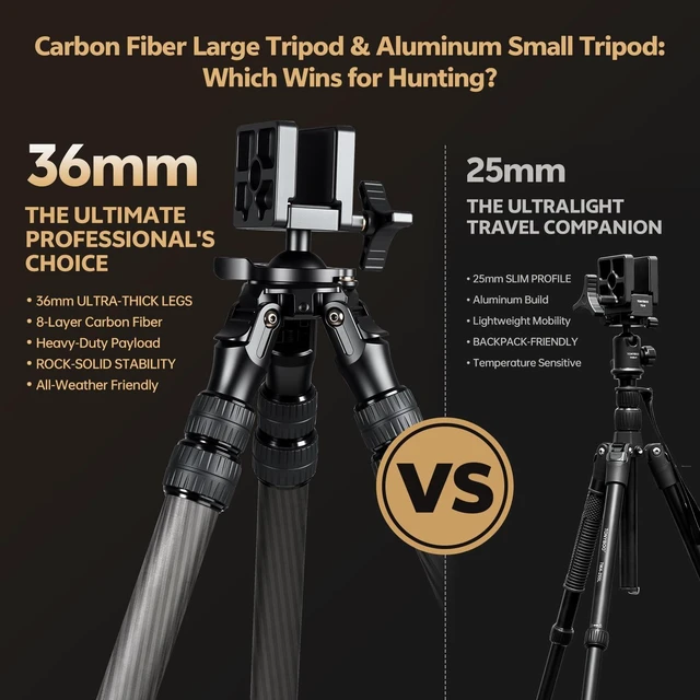 Alt view image 3 of 5 - TONYBOO Carbon Fiber Tripod for Hunting with Rifle Shooting Saddle Clamp, CNC Machining Heavy Duty Rifle Tripod with 360 Ball Head,Lightweight, Stable Shooting Rest for Rifles - TQ-2836-U8