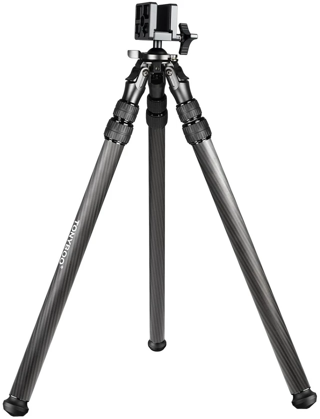 Main image of TONYBOO Carbon Fiber Tripod for Hunting with Rifle Shooting Saddle Clamp, CNC Machining Heavy Duty Rifle Tripod with 360 Ball Head,Lightweight, Stable Shooting Rest for Rifles - TQ-2836-U8