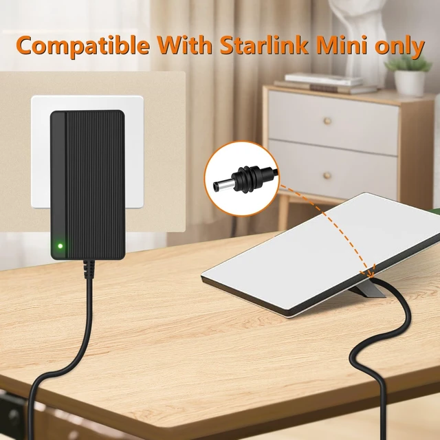 Alt view image 3 of 5 - 30V 2A 60W DC Charger Replacement Power Adapter for Starlink Mini Dish