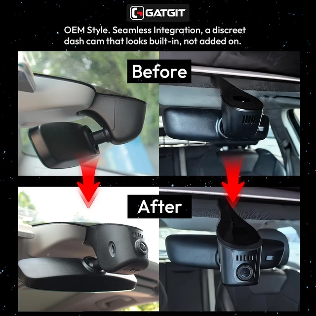 Alt view image 3 of 5 - GATGIT Front 4K and Rear 1080P Dash Cam fit for Audi (Model A) 2019-2026