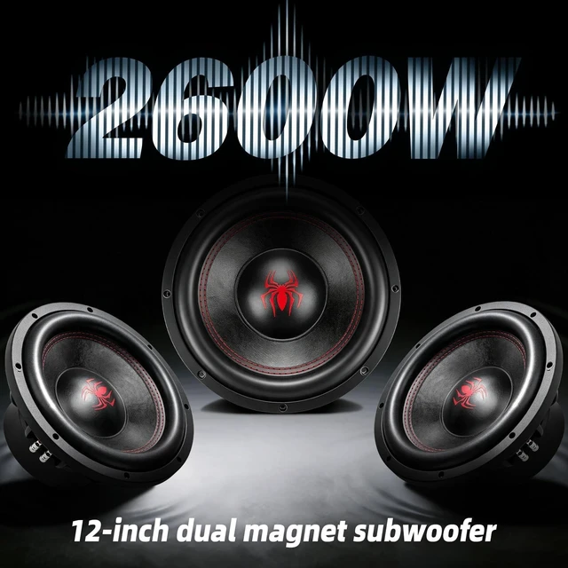 Alt view image 2 of 5 - WDiYA 12 in Subwoofers 3000W 4 Ohm SPL 12 Inch Car Sub Woofes