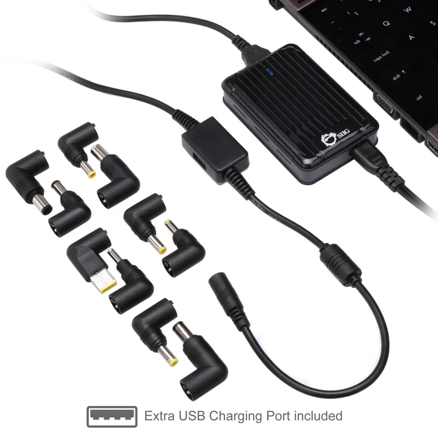 Alt view image 3 of 5 - SIIG (AC-PW1112-S1) Ultra-Compact Universal Laptop Power Adapter -65W for Samsung Sony Dell HP Lenovo IBM Acer Gateway Acer Fujitsu Toshiba Liteon Delta Compaq , Black