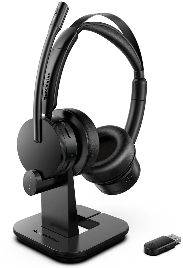 Main image of Wireless Headset with Mic for Work, Bluetooth Headset with Noise Cancelling