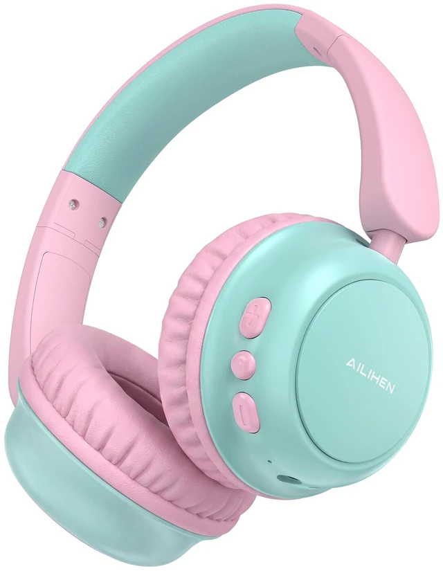 Main image of AILIHEN Kids Bluetooth Headphones for Toddler Travel, 74/85/94dB Limit-Pink