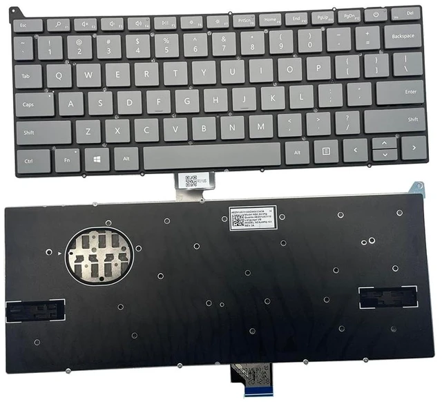 Main image of Laptop Gray Keyboard Compatible for Microsoft Surface 1943 1963 No Backlit