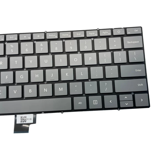 Alt view image 5 of 5 - Laptop Gray Keyboard Compatible for Microsoft Surface 1943 1963 No Backlit