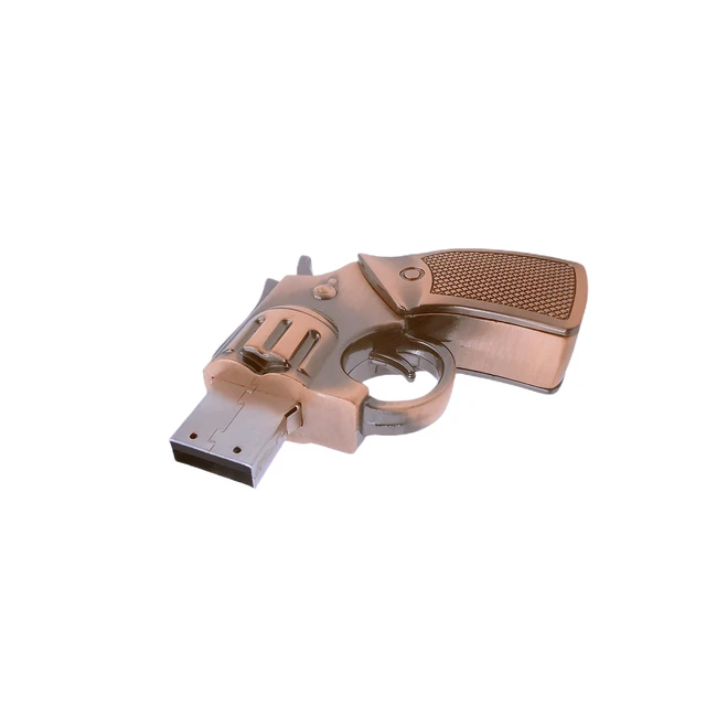 Alt view image 4 of 5 - WooTeck 3 Pack 64GB Metal Revolver Pistol Gun USB Flash Drive Memory Stick(Copper,Livid,Silver)
