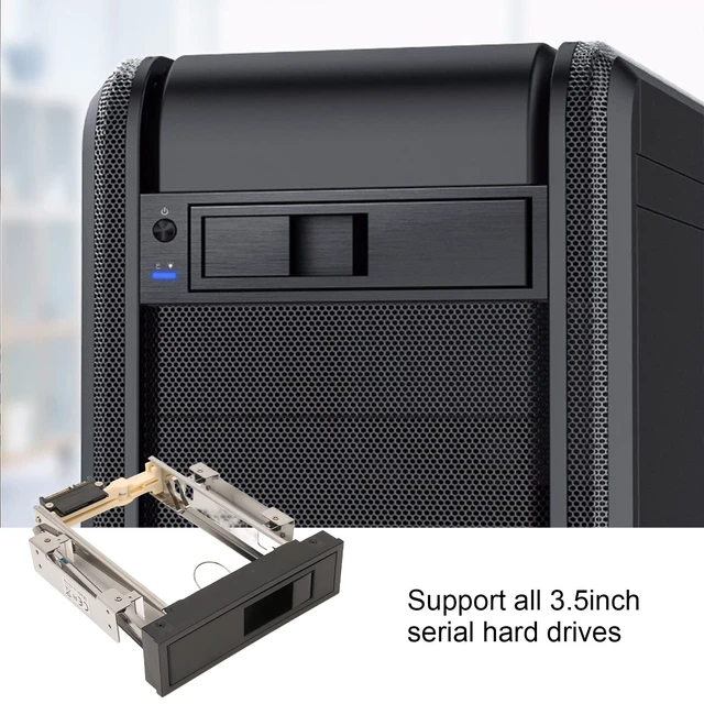 Alt view image 3 of 5 - ASHATA 3.5 Inch SATA/HDD Hard Drive Bay,Portable Tool Hot Swap Hard Drive Enclosure,SSD Mounting Bay Bracket Adapter for Computer Chassis