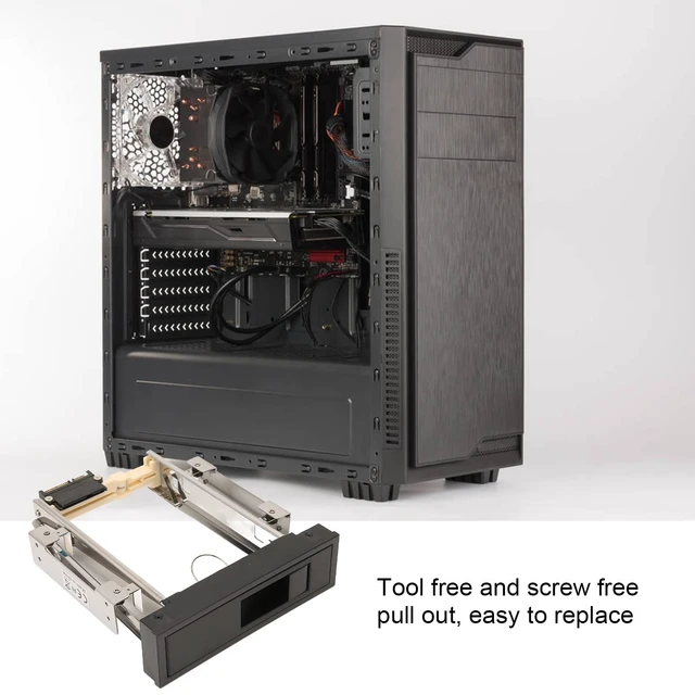 Alt view image 5 of 5 - ASHATA 3.5 Inch SATA/HDD Hard Drive Bay,Portable Tool Hot Swap Hard Drive Enclosure,SSD Mounting Bay Bracket Adapter for Computer Chassis