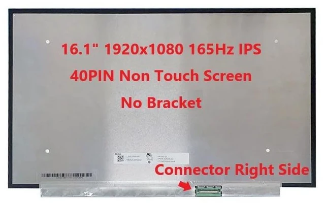Alt view image 3 of 5 - FULLCOM New Replacement Screen (Non Touch) 16.1 Inch (No Brackets) P/N SD11M52513 FRU 5D11M52522 165Hz FHD 1920x1080 40 Pin Matte for Lenovo IdeaPad 16 for Laptop/Display/Screen/LCD Application