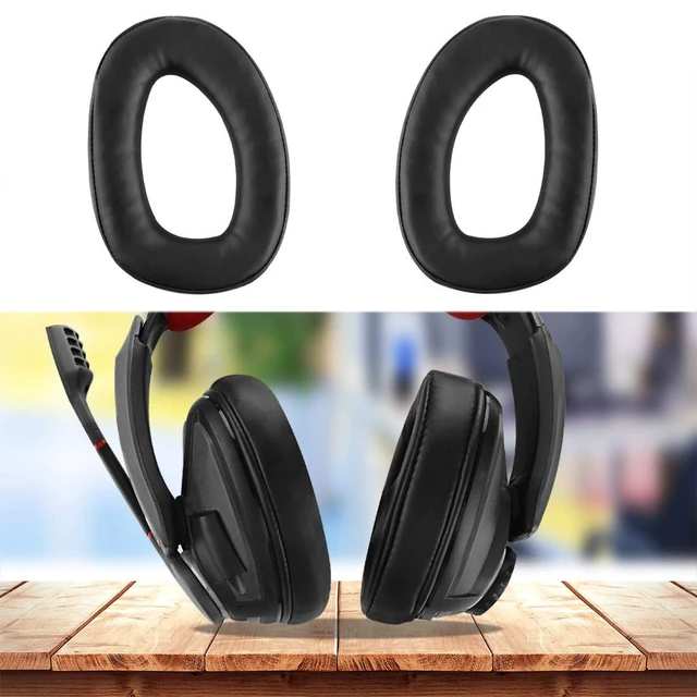 Alt view image 5 of 5 - Geekria Replacement Ear Pads for Sennheiser GSP300/ GSP301/ GSP302/ GSP303/ GSP350/ GSP370 Gaming Headphones Ear Cushions (Black)