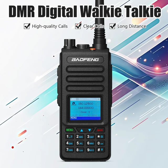 Alt view image 3 of 5 - BAOFENG DM-1702 Digital AES256 DMR Two Way Radio Dual Mode Analog Dual Time