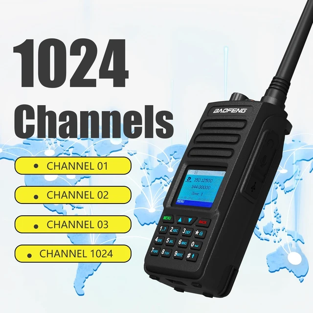 Alt view image 4 of 5 - BAOFENG DM-1702 Digital AES256 DMR Two Way Radio Dual Mode Analog Dual Time